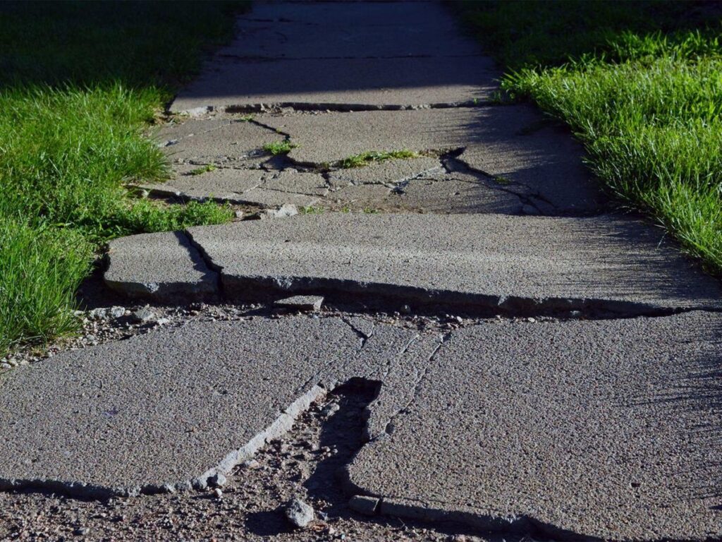 Cracked sidewalk repair Yonkers NY